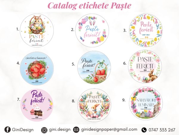 Etichete adezive personalizate Paște