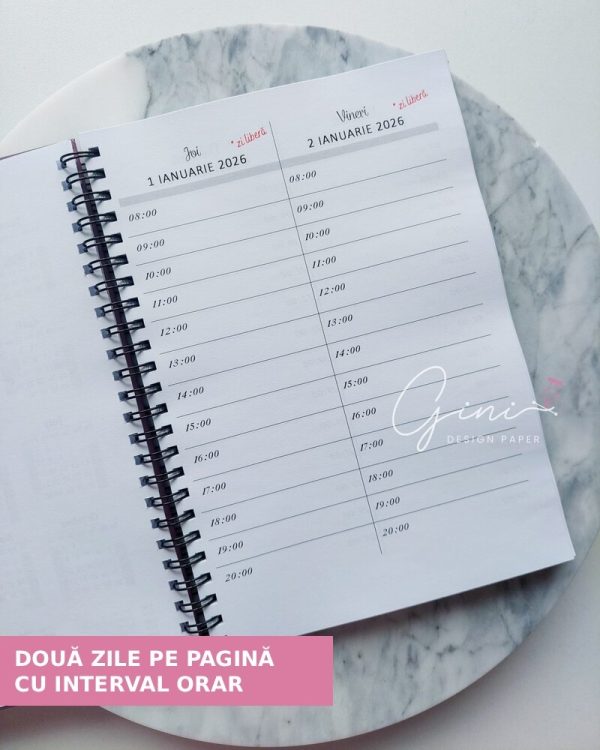 Agenda programari 2027-doua zile pe pagina